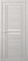 Межкомнатная дверь ALBERO Каролина Жемчужный стекло белое
