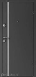 Дверь входная металлическая Falko Конструктор М-10 Графит/Элеганс Белый ясень бетон темный