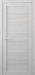 Межкомнатная дверь ALBERO Монтана Жемчужный стекло мателюкс