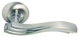 Дверная ручка Morelli МИРАЖ MH-14 SN/CP белый никель/полированный хром