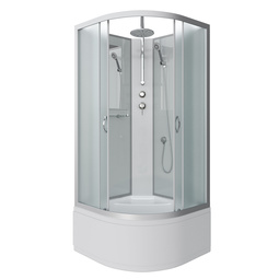 Душевая кабина Niagara Classic NG-2308-14BKTG без крыши с тропическим душем и гидромассажем 90*90 см