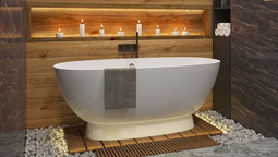 Каменная ванна Marrbaxx Никейша W5 158*68 см белая