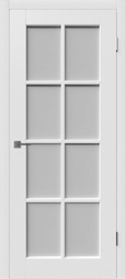 Межкомнатная дверь ВФД Порта белая эмаль, стекло