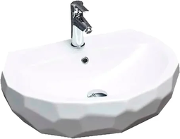 Раковина BeWash BEKINGER на столешницу, белый глянец, 87601101, 60 см