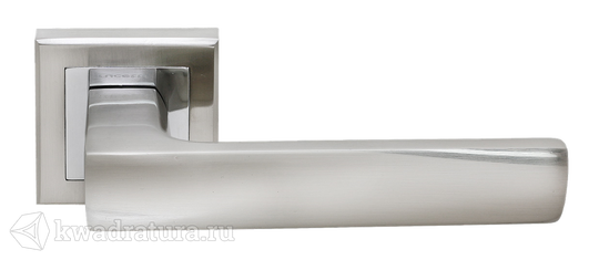 Дверная ручка Rucetti RAP 14-S SN/CP белый никель/полированный хром