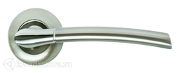 Дверная ручка Rucetti RAP 6 SN/CP белый никель/полированный хром