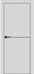 Межкомнатная дверь Дера Премьер 324, эмалекс серый черн. ал. кромка с 4-х сторон