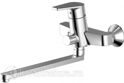 Смеситель для ванны с длинным изливом и душевым гарнитуром BRAVAT LINE F65299C-LB-RUS
