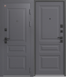 Дверь входная металлическая Центурион LUX-4 Антрацит муар + кашемир графит - Кашемир графит