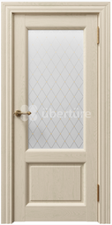 Дверь межкомнатная Uberture Сорренто ПДО 80010 Софт кремовый - золотой витраж