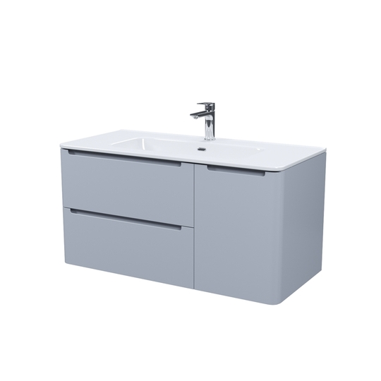 Тумба подвесная Iddis Edifice 100 см светло-серая с умывальником EDI10L0i95K