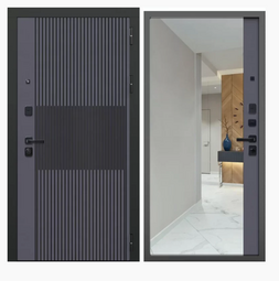 Дверь входная металлическая FlyDoors Стронг зеркало Стронг оскуро -  Стронг оскуро