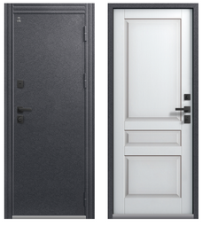 Дверь входная металлическая Центурион T-2 Антрацит муар - Кашемир белый
