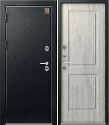 Дверь входная металлическая Центурион Т-4 Чёрный муар - Дуб полярный