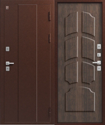 Дверь входная металлическая Центурион T-6 Медь антик - Тиковое дерево