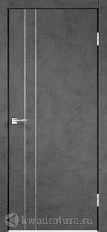 Межкомнатная дверь Velldoris (Веллдорис) TECHNO M2 с замком Муар темно-серый, глухое