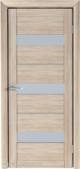 Межкомнатная дверь ALBERO Т-7 акация кремовая, стекло мателюкс