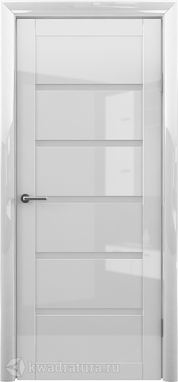 Межкомнатная дверь ALBERO Глянец Вена Белый, стекло мателюкс