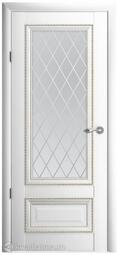 Межкомнатная дверь ALBERO Версаль 1 Белый, стекло Ромб