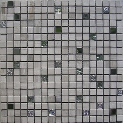 Мозаика Uland Grey marble+stainless steel 30*30 см VLL61