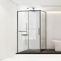 Душевое ограждение Vincea Slim Soft VSR-1SS8012CLGM, 1200*800, вороненая сталь, стекло прозрачное