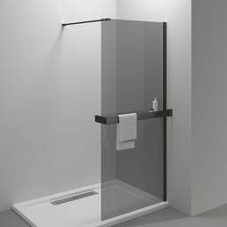 Душевая перегородка Vincea Walk-In HR VSW-4HR100CGB, 1000*2000, черный, стекло тонированное