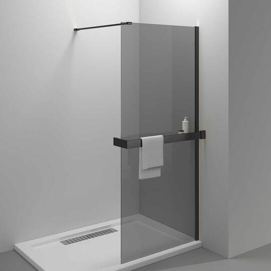 Душевая перегородка Vincea Walk-In HR VSW-4HR100CGB, 1000*2000, черный, стекло тонированное