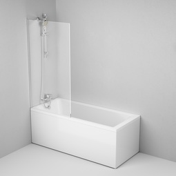 Ванна акриловая AM.PM Gem 150*70 см с каркасом и шторкой на борт ванны W90BS-080-140CT,W90ASET-150W90BS80CT