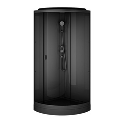 Душевая кабина AM.PM Gem 90*90 см, 1/4 круга,  профиль черный, стекло прозрачное W90C-401-090BT