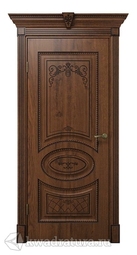 Межкомнатная дверь ДвериХолл Вителия Экошпон Дуб Янтарный, глухая