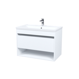 Тумба подвесная Iddis Zodiac X 80 см белый с нишей и умывальником ZDX80WNi95K